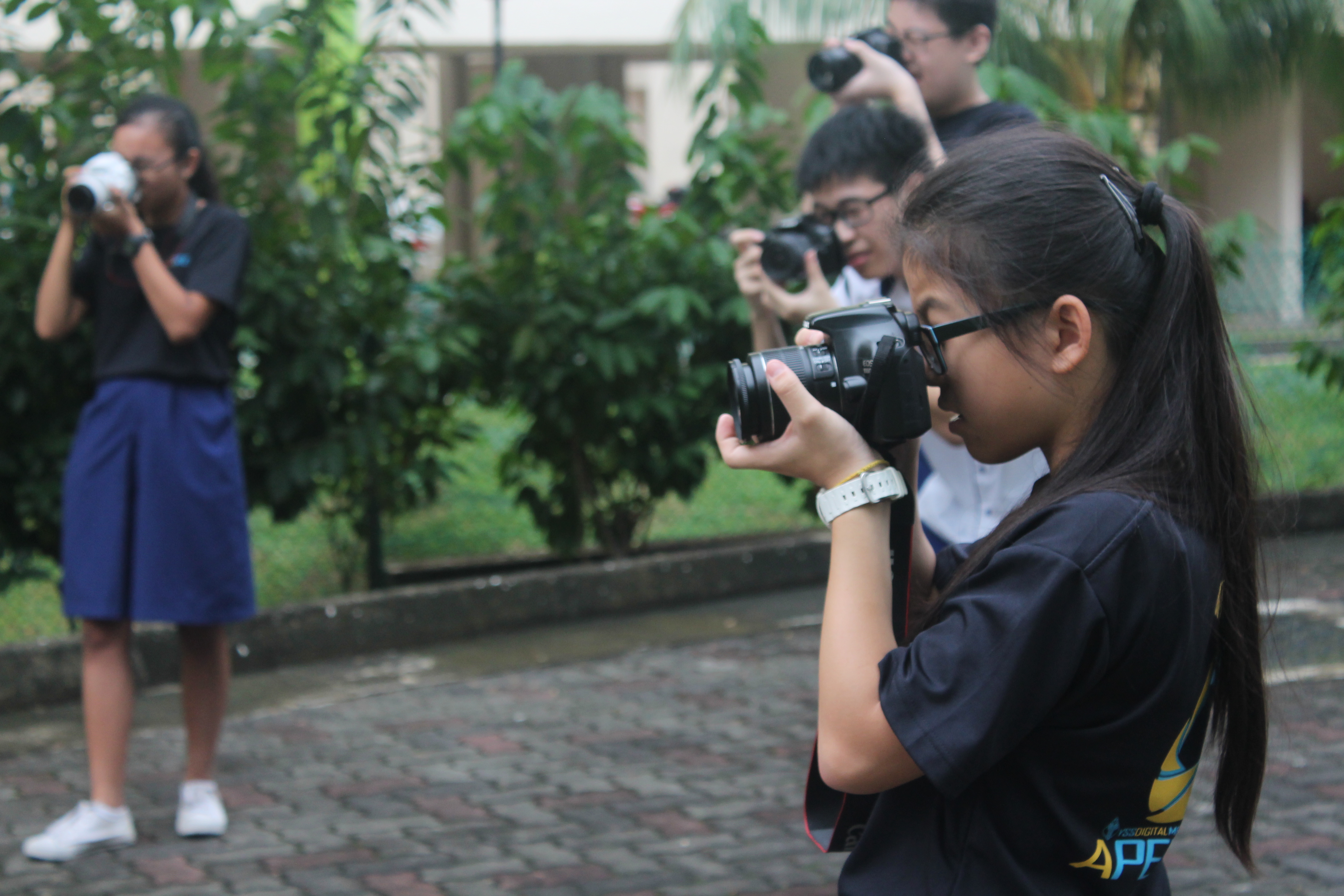 Practising photography in an outdoor setting